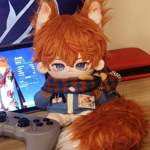 원신 타르탈리아 20cm 무속성 아이돌 솜 인형 솜깅이 몸체 인형옷 세트, 스켈레톤 20cm, 검은옷[의상만]
