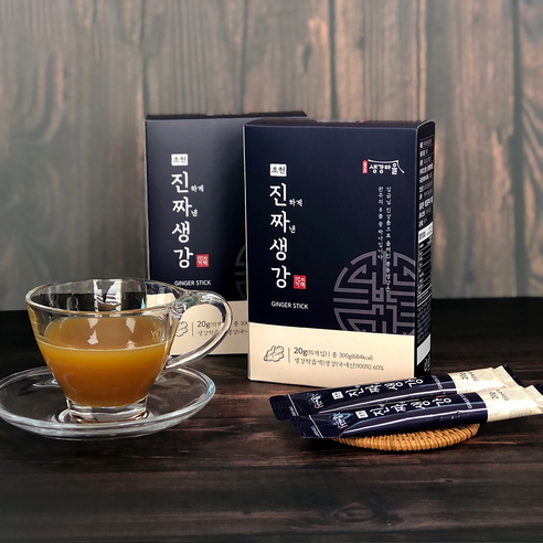 봉동생강마을 진하게 짜낸 진짜 생강진액스틱 초헌300g 생강착즙원액