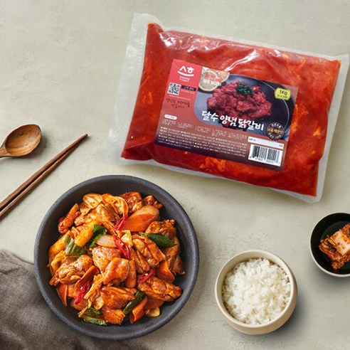 더쉐프 국내산 춘천 양념 닭갈비 1kg/냉장, 1개, 1kg 이정닭갈비