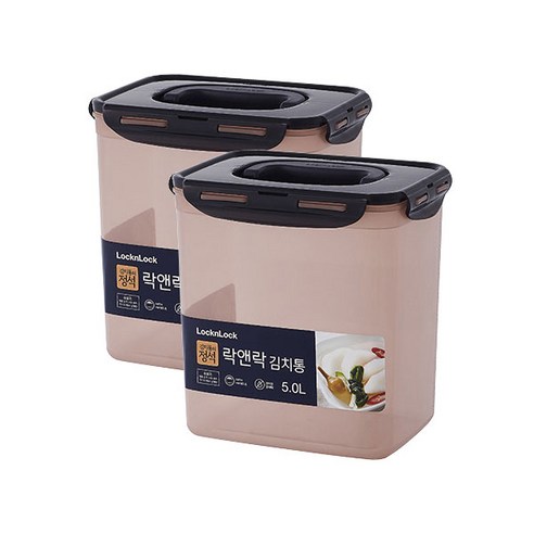 락앤락 뉴 김치통 정석 핑크, 2개, 5L