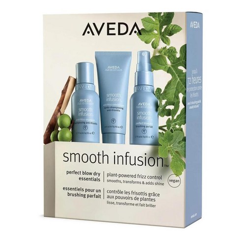 AVEDA 아베다 스무스 인퓨전 샴푸 컨디셔너 헤어미스트 여행용 세트, 1개