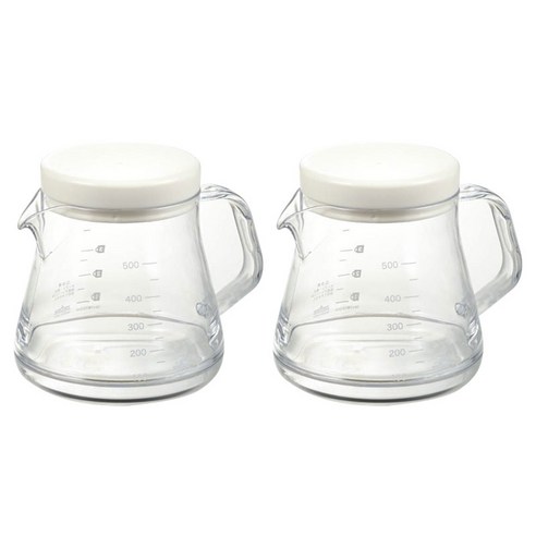아케보노 커피 서버 스트롱 화이트, 500ml, 2개, 뚜껑 + 커피서버