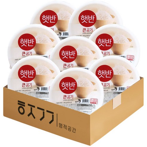 CJ햇반 큰공기 백미밥 300g x 8개입 세트, 8개