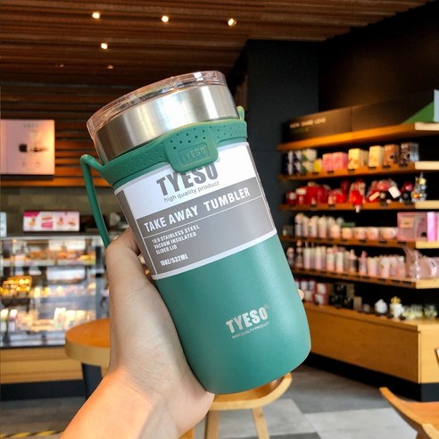ZZJJC 아이디어 보온병 아이디어 텀블러 아웃도어 보온병, 550-710ml, 550ml 그린