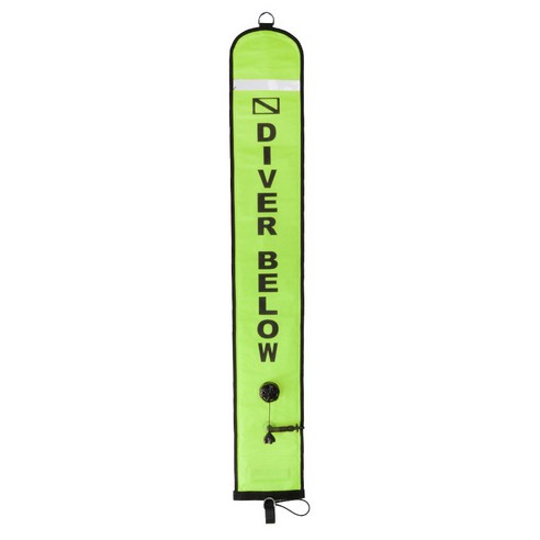 YSSHOP 5 ''스쿠버 다이빙 표면 마커 부표 SMB 안전 플로트 소시지 신호, 나일론, Fluo 녹색
