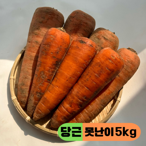 만근농장 국내산 햇당근 흙당근 주스용 쥬스용 못난이, 1개, 5kg(못난이)