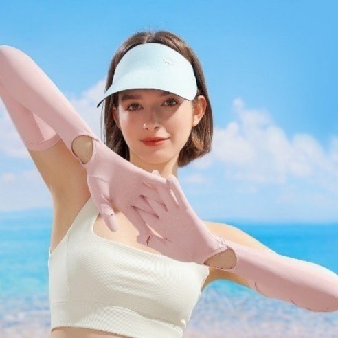하루바나 UV 차단 고급 장갑형 팔토시 쿨토시