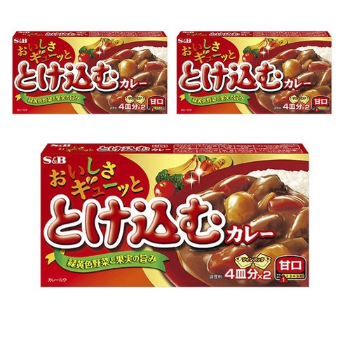 토로케루 맛을 꾹꾹 녹여넣은 카레 달콤한맛 2개입, 3개, 140g