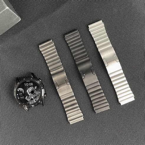 갤럭시워치4 스트랩 watchband for samsung galaxy watch 3 45mm 40mm 클래식 42mm 46mm 스테인레스 스틸 밴드 for samsung 3, silver, 22MM