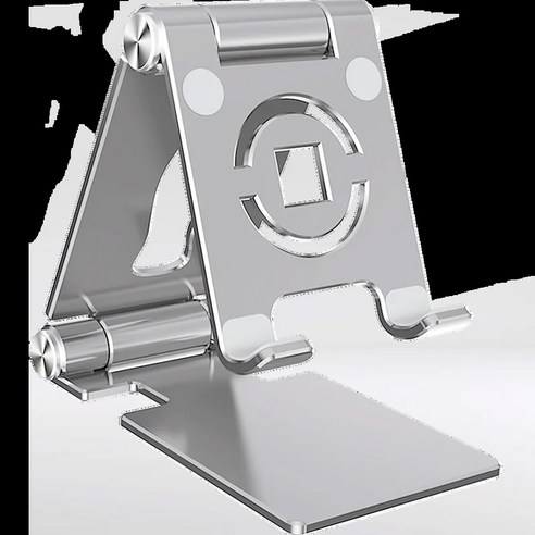 태블릿 거치대 미니와 가능한 휴대폰 접이식 에어 회전 가능 360 프로 스탠드 조절 아이패드용 알루미늄 호환, kele-silvre, 1개