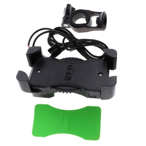 전화를 위한 보편적인 오토바이 스쿠터 전화 산 홀더 USB 충전기, 설명, 플라스틱, 녹색