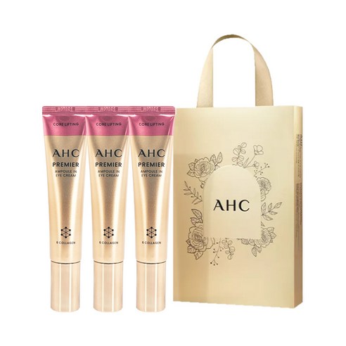 [ 홈쇼핑 최신상 ] AHC 아이크림 시즌 12 프리미어 코어리프팅 40ml 3개+3개입 쇼핑백