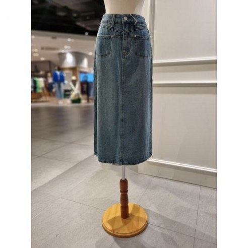 발렌시아 데님 포켓 포인트 롱 스커트 247GS25A0 (772710 )