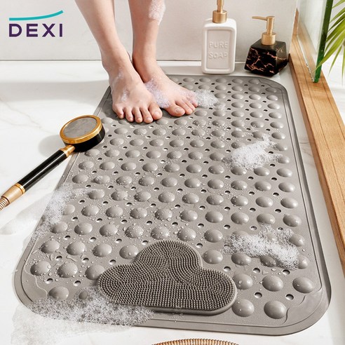 DEXI 욕조 미끄럼방지 욕실깔판 흡착매트 40*70cm, 카키색, 1개