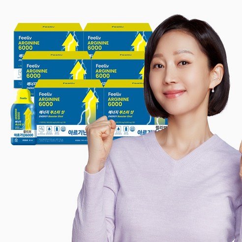 필리브 에너지 부스터샷 아르기닌 초고함량 6000mg, 420g, 6개