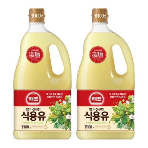 해표 식용유, 1.5L, 2개