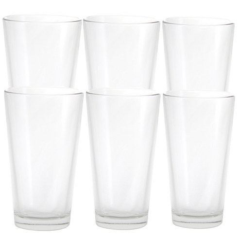 고급형 믹싱글라스 16oz 6개입 카페유리잔에이드레트로컵커피컵물컵, 6개, 6개