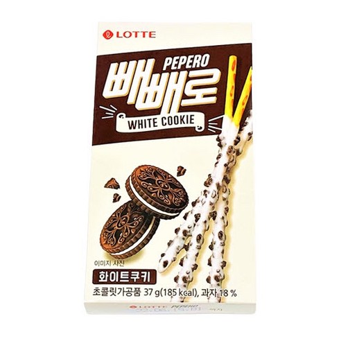 [롯데] 빼빼로 화이트쿠키, 37g, 11개