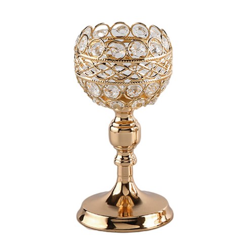 현대 크리스탈 캔들 홀더 촛대 Candelabrum Candleholder 스탠드 웨딩 홈 행사 기념일 식당 장식 선물, 골든 엘, 메탈 크리스탈