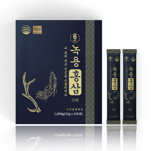 녹용 홍삼 스틱 6년근 홍삼 뉴질랜드 녹용, 1000g, 1개