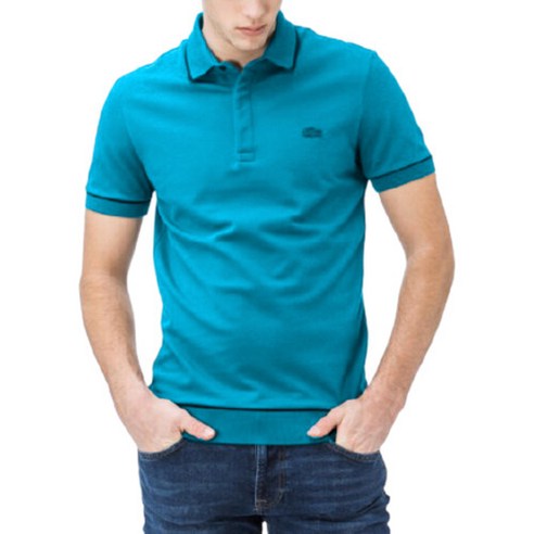 라코스테 프리미엄 반팔카라티 레귤러핏 블루