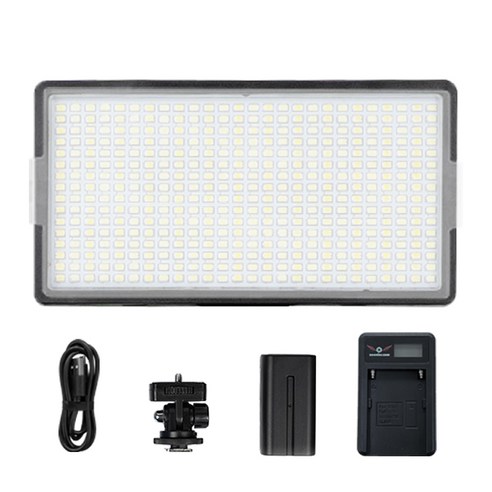 주닉스 LED416 비디오 방송용 라이브 조명 색온도 밝기 조절 416pcs 라이트 풀패키지, 1개