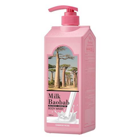 밀크바오밥 바디워시 다마스크 로즈, 1000ml, 1개