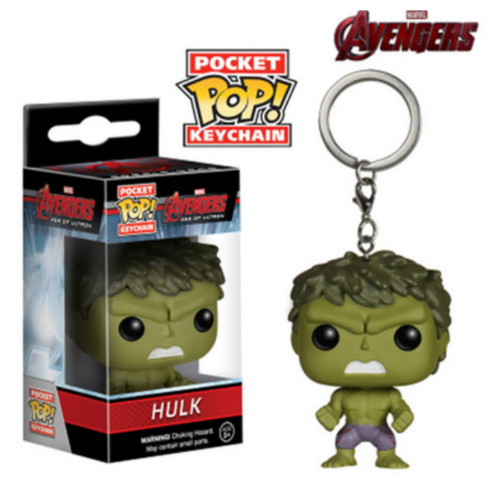 어벤져스 4Funko POP 캡틴 아메리카 그린 자이언츠 아이언맨 스파이더맨 14종 캐릭터 피규어 열쇠고리 키링 자동차 키홀더, 5cm, 헐크