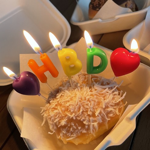 베르트폴 HBD 해피벌스데이초 케이크초 파티초 생일초 - 케익초/텍스트초 | 쿠팡
