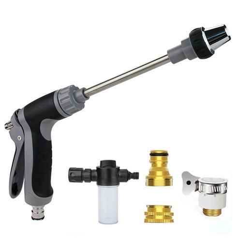 Retemporel 고압 세척기 물 스프링클러 정원 호스 노즐 스프레이 거품 냄비 자동차 세척 청소 도구 A, 1개