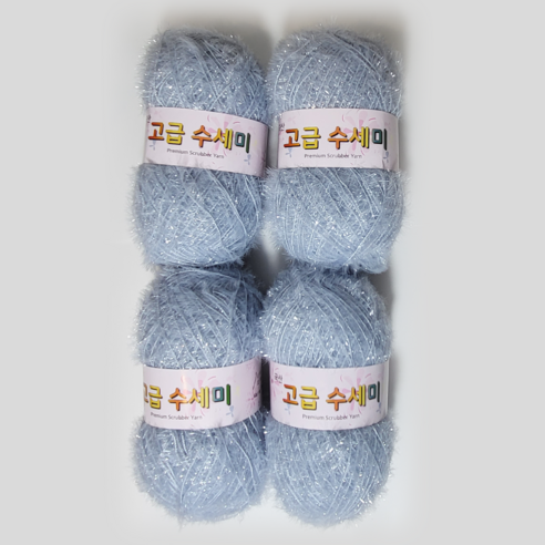 울클럽 별꽃수세미 만들기 DIY 고급수세미실 80g 4볼세트 (총 320g), 185스노우, 1개