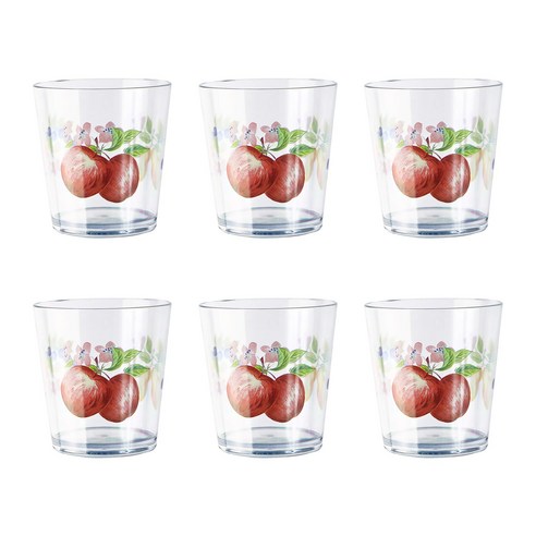 코렐 아크릴릭 라운드 글래스 일반 물컵 414ml, Chutney, 6개입