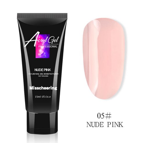 손톱 연장 폴리젤연장 클리어 셀프네일아트재료 30ml, 05.누드핑크, 2개