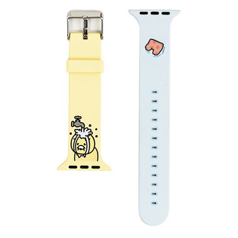 카카오프렌즈 애플 워치 스트랩 실리콘 일체형핀, 샤워춘식