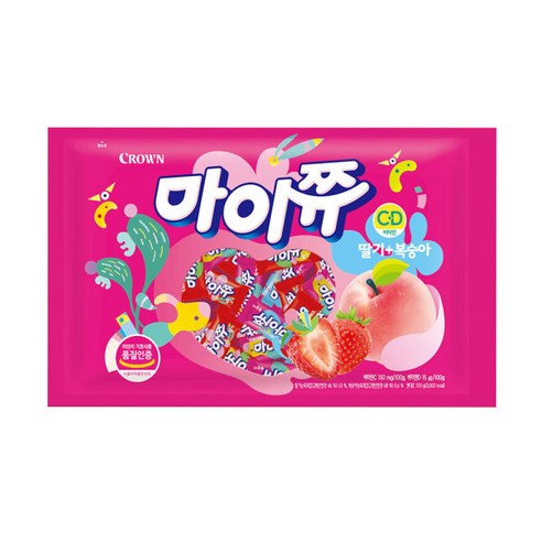 마이쮸 딸기+복숭아 720g, 1개