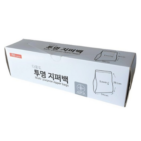 생활을그리다 다용도 투명 지퍼백 15 x 10 cm, 50개, 6개