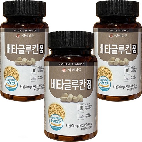 베타글루칸 정 국산 효모 HACCP 인증 90정