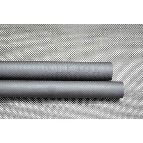 고강도 3k 탄소섬유튜브 외경 20mm 22mm 23 24mm 25mm 26mm 27mm 28mm 29 30mm 길이500mm 3k 평직유광 윙튜브 Carbon fiber tube, 2pcs 25x20x500mm 무광
