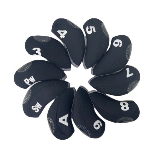 제씨케어 아이언커버 10P SET, BLACK