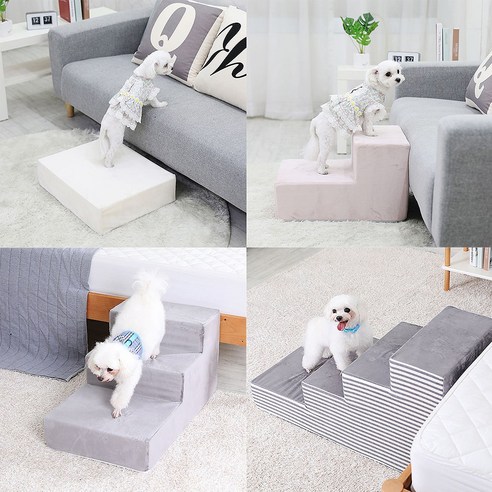 캣독 극세사 강아지계단 애견 스텝 1단 2단 3단 4단, 1단 커버, 아이보리