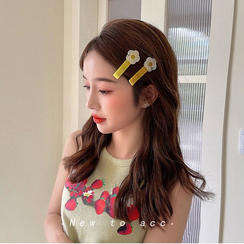 【머리핀】귀여운 일본식 꽃 머리핀 여성 사이드 깨진 헤어 사이드 클립 간단한 클립 헤어 클립 헤어 클립 머리 장식