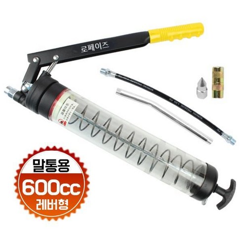 로페이즈 투명 구리스펌프 말통형600cc, 1개