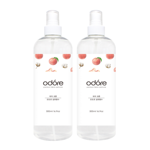 오도르 섬유향수, 피치코튼, 2개, 500ml