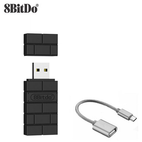 게임 액세사리 교체부품 8BitDo USB 무선 수신기 블루투스 어댑터 NS 스위치 윈도우용 블루투스 컨트롤러, 케이블 포함