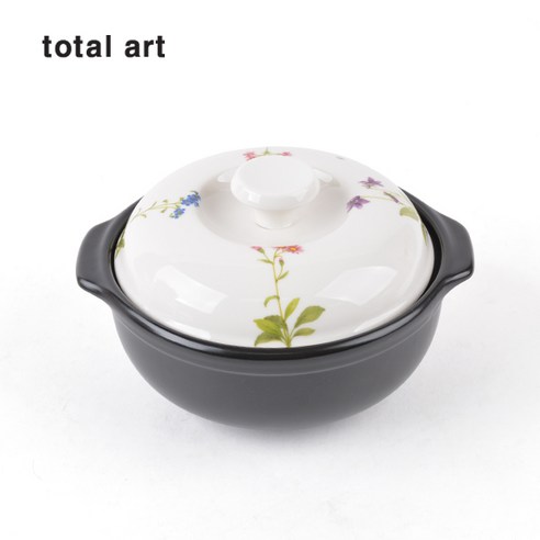 [토탈아트] 야생화 뚝배기 7호/ 국산 뚝배기(뚝배기+뚜껑) 2~3인용 김치찌개&된장찌개 뚝배기, 1세트, 7호:뚜껑165x50mm
       바디 210mm(손잡이포합x75mm(지름x높이)