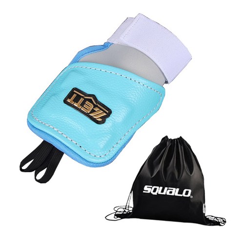 제트 손등가드 우타 BLK-45, 파스텔 스카이블루 + SQ 가방, 1개