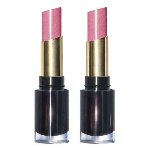 레브론 슈퍼 러스트러스 글래스 샤인 립스틱, 2개, 21 So Sleek Pink