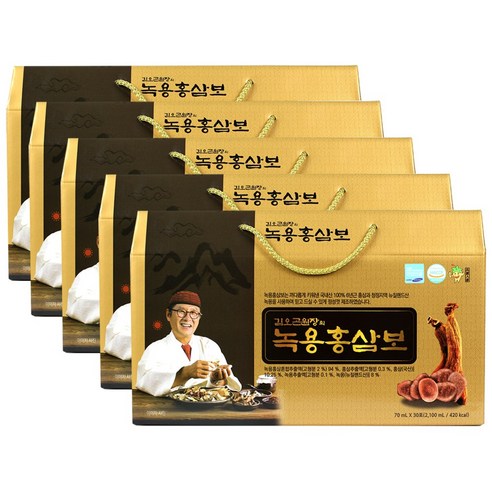 김오곤 녹용홍삼보 5개월(70ml x 30포 x 5박스), 2.1L, 5개
