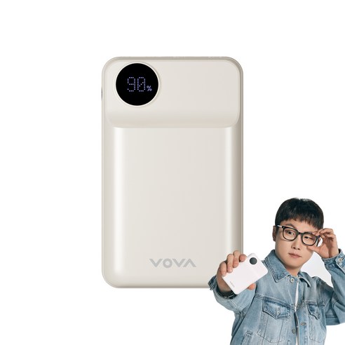 보바 고속충전 대용량 보조배터리 20000mAh 22.5W VA-121, 아이보리