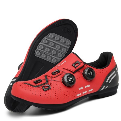 DOULIYA 2022 평페달용 신발 포츠 레져 자전거 자전거 신발 초보자 시작하기 스타터 슈즈, 42(265-270mm), 빨간색 색 평페달용 신발